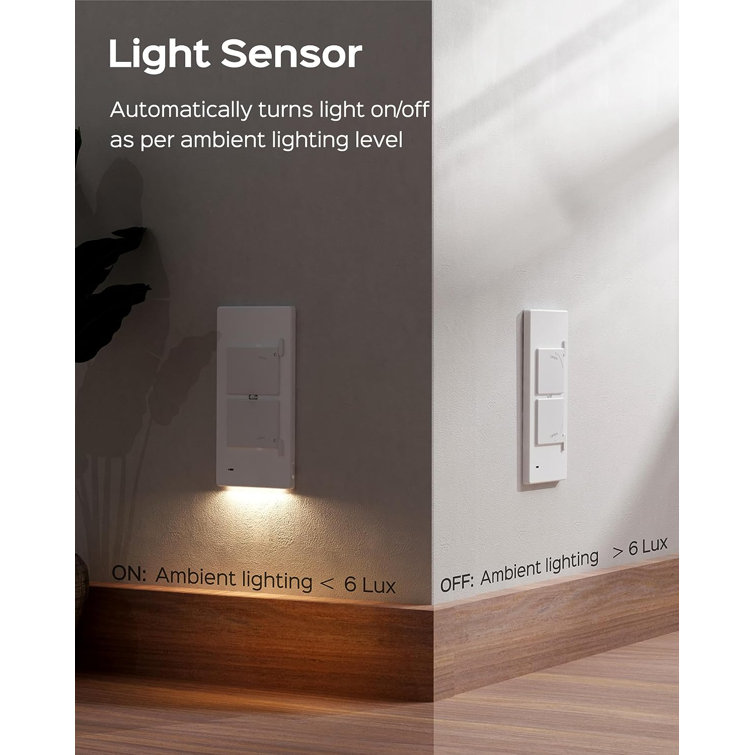 JACKYLED 2 Pack 0.1W Safety Outlet Covers LED Nightlight Tamper